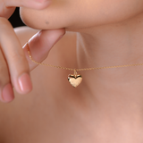Dune Puffed Heart Necklace