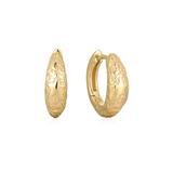 Dune Oval Textured Hoop Earrings