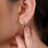 Dune Oval Textured Hoop Earrings