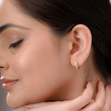 Dune Oval Textured Hoop Earrings