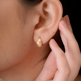 Dune Textured Half Hoop Earrings
