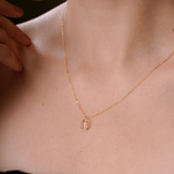 “E” Mini Letter Necklace